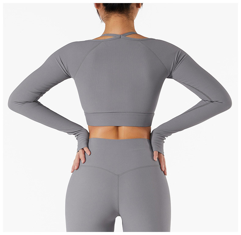Athletic Ladies Gym Clothing Fitness Short Sleeve Breathable Yoga Set